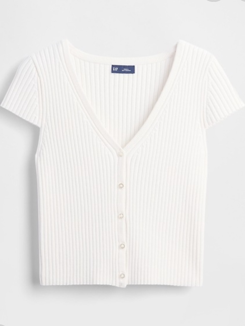 GAP Cropped Rib Cardigan